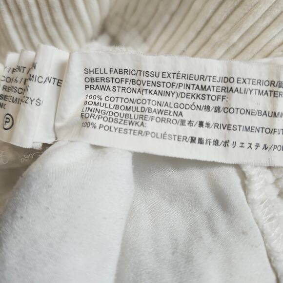 J.O.A. Just One Answer Women's Corduroy Front Tie Pants Off White Medium Wide - Picture 10 of 15